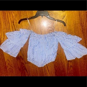 Blue off the shoulder top!